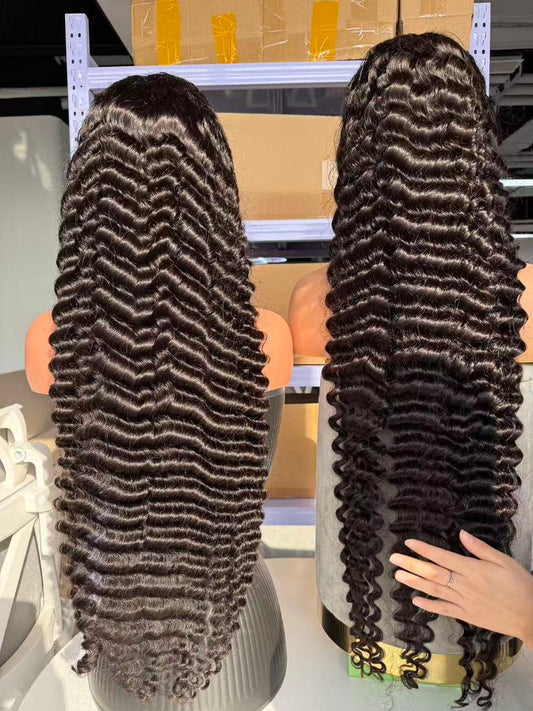 13x6 Black Deep wave wig